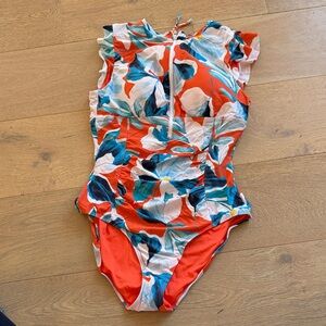 Anne Cole ruffle sleeve swimsuit